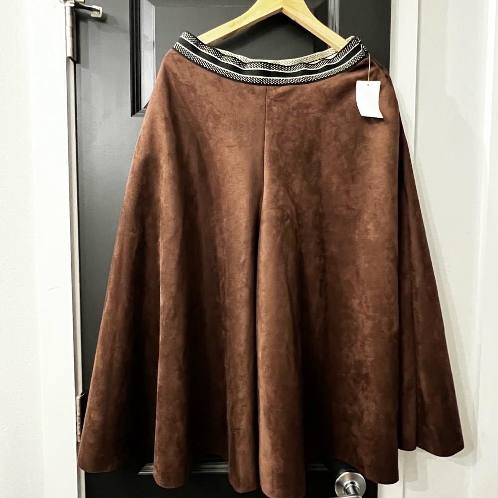 Faux Suede Wide Leg Culottes